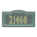 Whitehall Arbor Signature Extra Grande Wall 1-Line Personalized Address Plaque - Bronze/Verdi