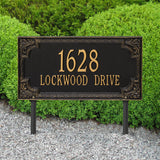 Whitehall Penbrook Signature Extra Grande Lawn 2-Line Personalized Address Plaque - lifestyle