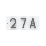 Whitehall Floating Stand-Off Horizontal House Number Personalized Sign, 3 Numbers - White/Silver