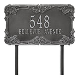 Whitehall Leroux Signature Extra Grande Lawn 2-Line Personalized Address Plaque - Smoke Grey
