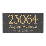 Whitehall Leslie 3-Line Etched Wall Slate Personalized Sign - Gold