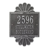Whitehall Coquille Signature Grande Wall 3-Line Personalized Address Plaque - Smoke Grey