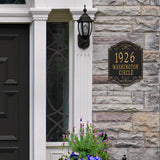 Whitehall Glen Haven Signature Grande Wall 3-Line Personalized Address Plaque - lifestyle