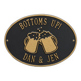 Whitehall Beer Mugs Personalized Plaque - Black/Gold