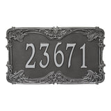 Whitehall Leroux Signature Extra Grande Wall 1-Line Personalized Address Plaque - Smoke Grey