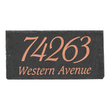 Whitehall Lily 2-Line Etched Wall Slate Personalized Sign - Copper