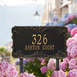 Whitehall Leroux Signature Grande Lawn 2-Line Personalized Address Plaque - lifestyle