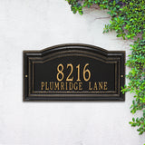 Whitehall Arbor Signature Grande Wall 2-Line Personalized Address Plaque - lifestyle