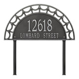 Whitehall Federal Signature Extra Grande Lawn 2-Line Personalized Address Plaque - Smoke Grey