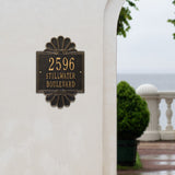Whitehall Coquille Signature Grande Wall 3-Line Personalized Address Plaque - lifestyle
