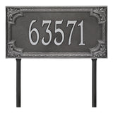 Whitehall Penbrook Signature Extra Grande Lawn 1-Line Personalized Address Plaque - Smoke Grey