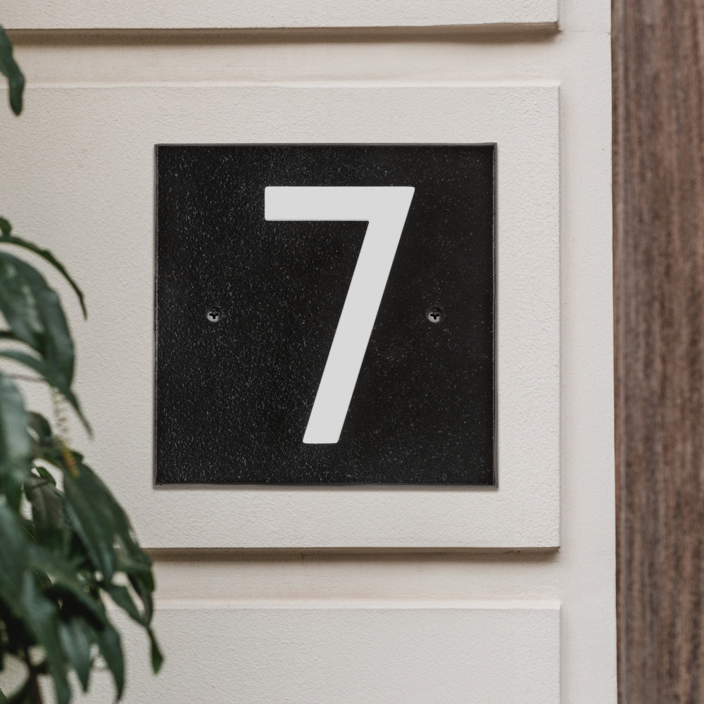 Whitehall Floating Stand-Off Horizontal House Number Personalized Sign, 1 Number - lifestyle