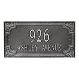 Whitehall Penbrook Signature Extra Grande Wall 2-Line Personalized Address Plaque - Smoke Grey