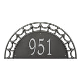 Whitehall Federal Signature Extra Grande Wall 1-Line Personalized Address Plaque - Smoke Grey