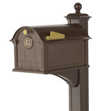 Whitehall Balmoral Mailbox Personalized Monogram & Post Package - Bronze