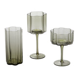 Floret Glass Decorative Drinkware By Accent Decor
