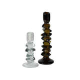 Foundation Sculptural Glass Candleholders By Accent Decor