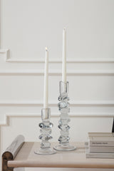 Foundation Sculptural Glass Candleholders By Accent Decor