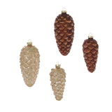 Frosted Pinecone Glass Ornaments By Accent Decor