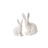 Garden Rabbit Sculptural Matte Figurines By Accent Decor
