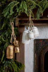 Gathered Hanging Metal Decorative Bell By Accent Decor