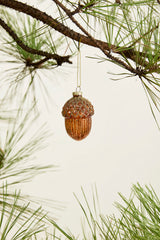 Gilded Acorn Glass Ornament By Accent Decor