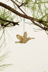Glittered Bird Glass Ornament By Accent Decor