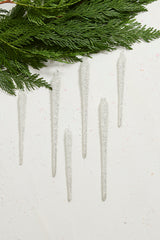 Glitzy Icicle Glass Ornaments (Set of 6) By Accent Decor