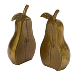 Golden Pear Bookends (Set of 2) By Accent Decor