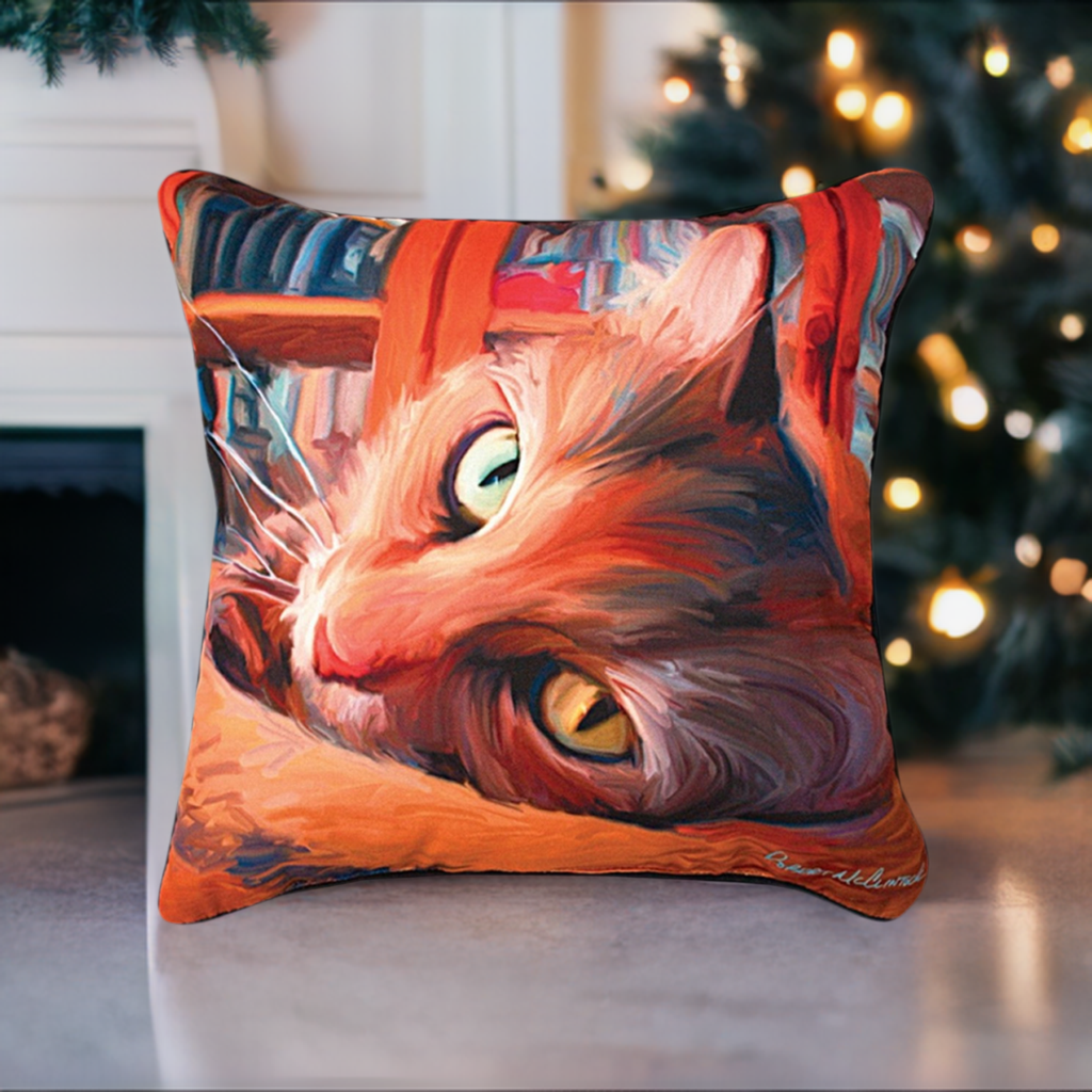 (2) Beautiful Kitty... Pillows By Robert McClintock