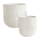 Greta Textured Concrete Pot By Accent Decor