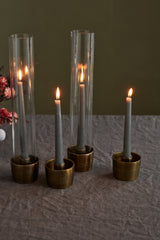 Harmony Antique Gold Metal Candleholders (Set of 4) By Accent Decor