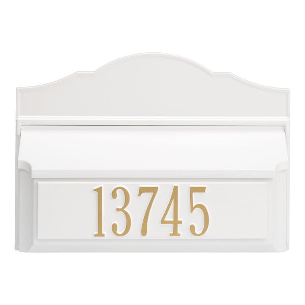 Whitehall Products Whitehall Colonial Wall Mailbox Package #2 (Mailbox & Personalized Plaque)