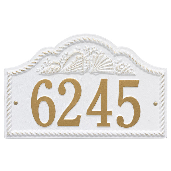Whitehall Products Whitehall Rope Shell Arch Wall 1-Line Personalized Address Plaque