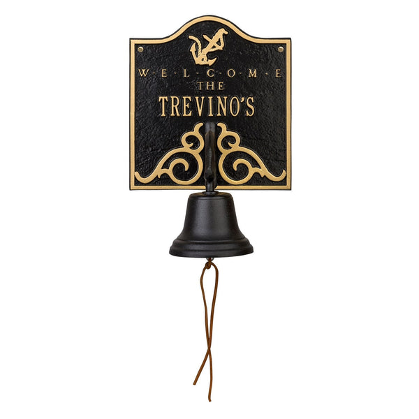 Whitehall Products Whitehall Anchor Bell Welcome Personalized Plaque