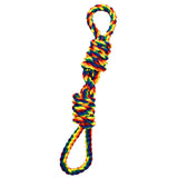Rope Tug with 2 Loop Handles - Bone / Multi Color