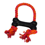 Round Bone with Rope Handle - Orange/Magenta
