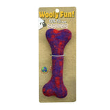 Wooly Fun Felted Wool Flat Bone - Red