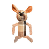 Plush Plaid Squeaky Dog Toy - Dog