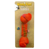 Wooly Fun Felted Wool Knotted Bone - Orange