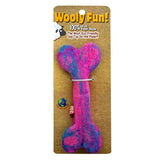 Wooly Fun Felted Wool Flat Bone - Magenta