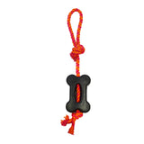 Flat Bone with Rope Handle - 4" / Orange/Magenta