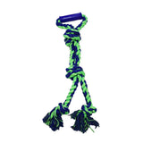 3-Knot Rope Tug with Handle - Blue/Green