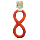 Wooly Fun Felted Wool Figure-8 Tug - 8" / Orange Marble