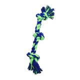 3-Knot Rope Bone - 10" / Blue/Green