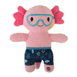 Axolotl Plush Dog Toy - In Swimwear 10"