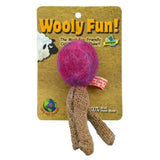 Wooly Fun Felted Wool Cat Toy - Triple Tail Ball