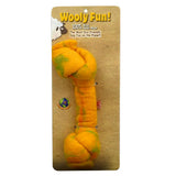 Wooly Fun Felted Wool Knotted Bone - Yellow