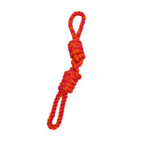 Rope Tug with 2 Loop Handles - Straight / Orange/Magenta