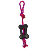 Flat Bone with Rope Handle - 5" / Purple/Magenta